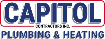 Capitol Contractors Inc Plumbing & Heating logo with blue text on white background